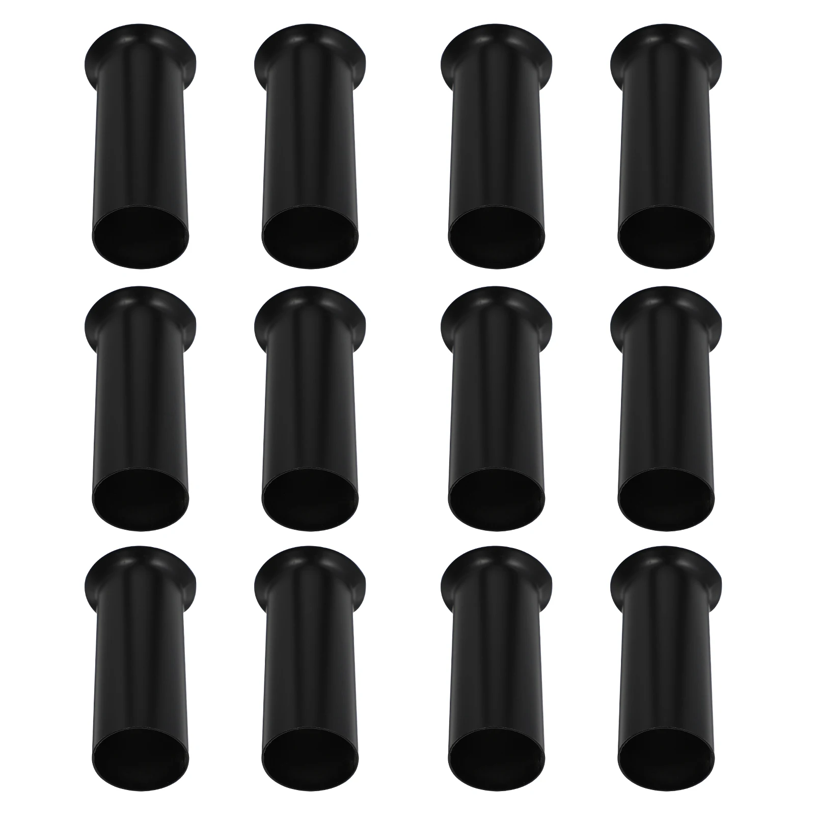 

12pcs Chandelier Flange Sleeve Light Base Socket Covers Iron Tubes Heat Resistant Replacement for Crystal Retro