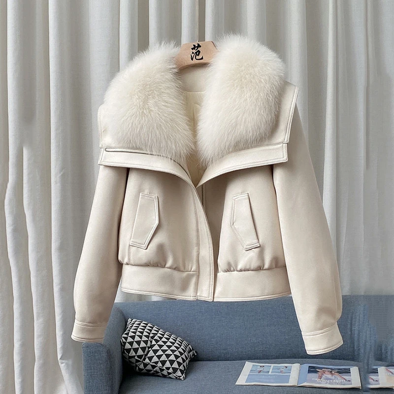 Winter New Faux Fur Thicken Coat for Women High-quality Loose Sheepskin Fur Sherpa Jacket Womens -Faux Lambskin Shearling PARKA