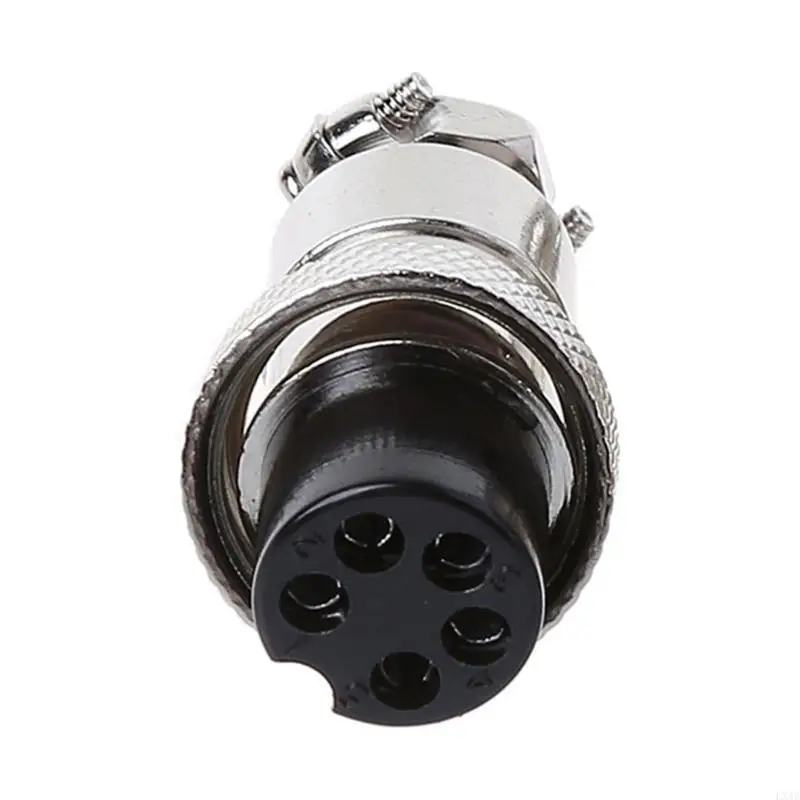 

920L GX16 Aviation Plug Socket 5 Pin 16mm Female Wire Panel Circular Connector Alloy Inline Cable Jointer