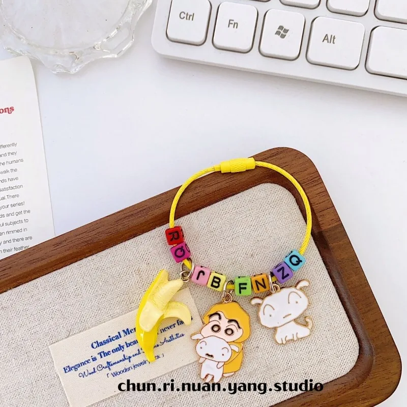 Creative Cute Anime Crayon Shin chan Peripheral Cartoon Color Keychain Girl Bag Pendant Accessories Gift for Best Friends