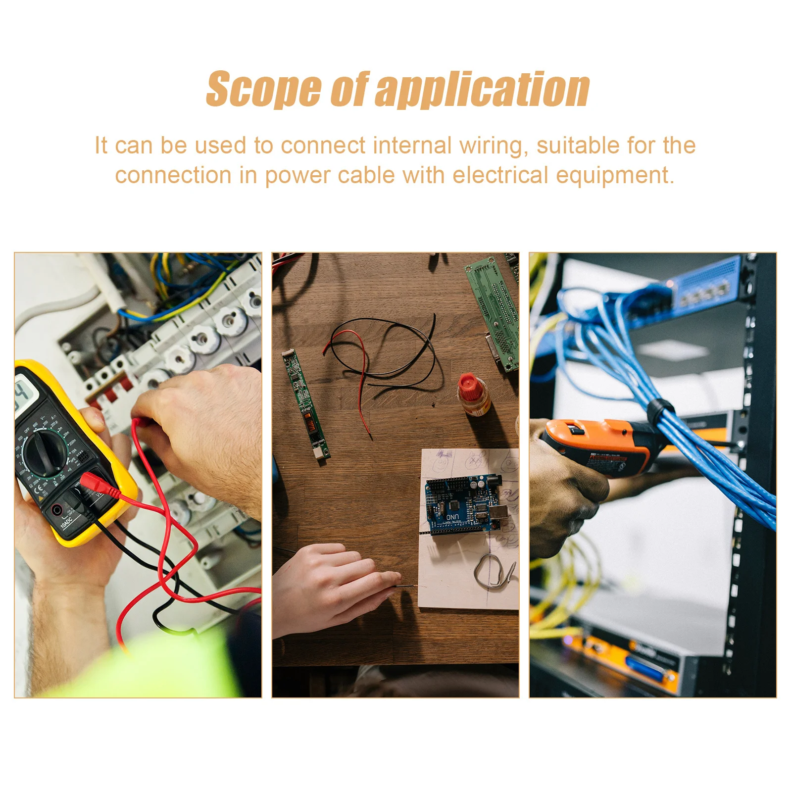 

10Pcs Insulating Wire Terminal Copper Cable Terminals T-Type Connector Set Insulated Cable Connectors for Electrical Equipment