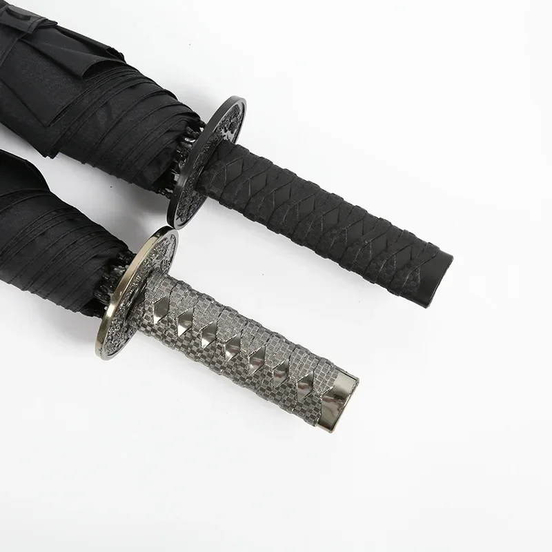 Ninja Katana Umbrella All-weather Folding Parasol Kimetsu No Demon Slayer Anime Katana Sword Weapon Umbrellas Rain Gears