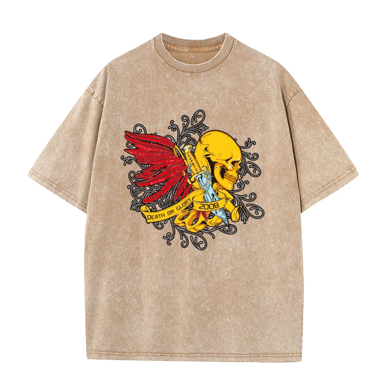 Unisex Vintage Kleidung Schädel Personalisierte T-shirt Casual frauen T-shirts Damen Tops Gothic Kleidung Streetwear Frau Y2k Top