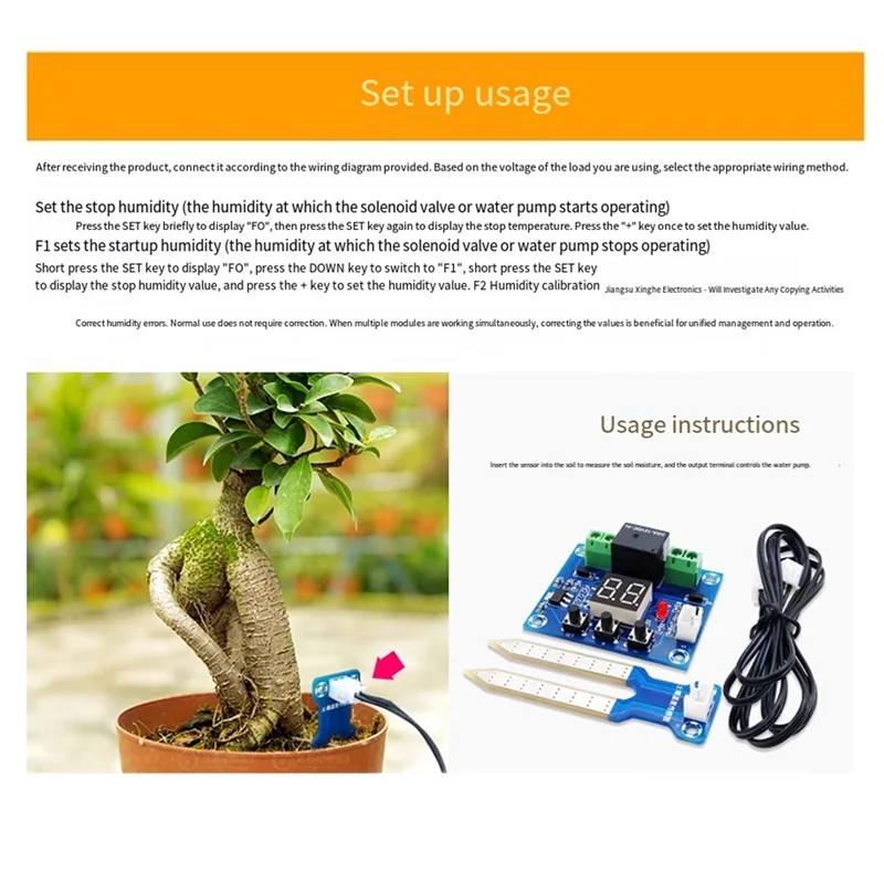 A29F-Water Management System With Real-Time Monitoring 12V Digital Soil Humidity Sensor Controller For Automatic Irrigation