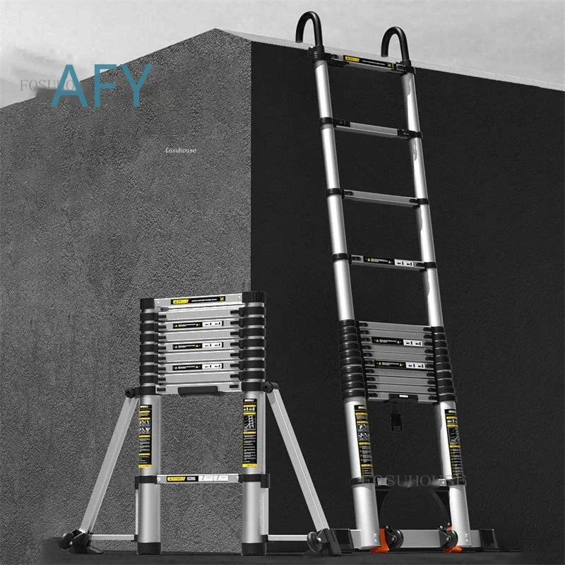 Multi-functional Aluminum Alloy Telescopic Ladder for Portable Folding Step Ladder Engineering Stairs Thickened Lifting