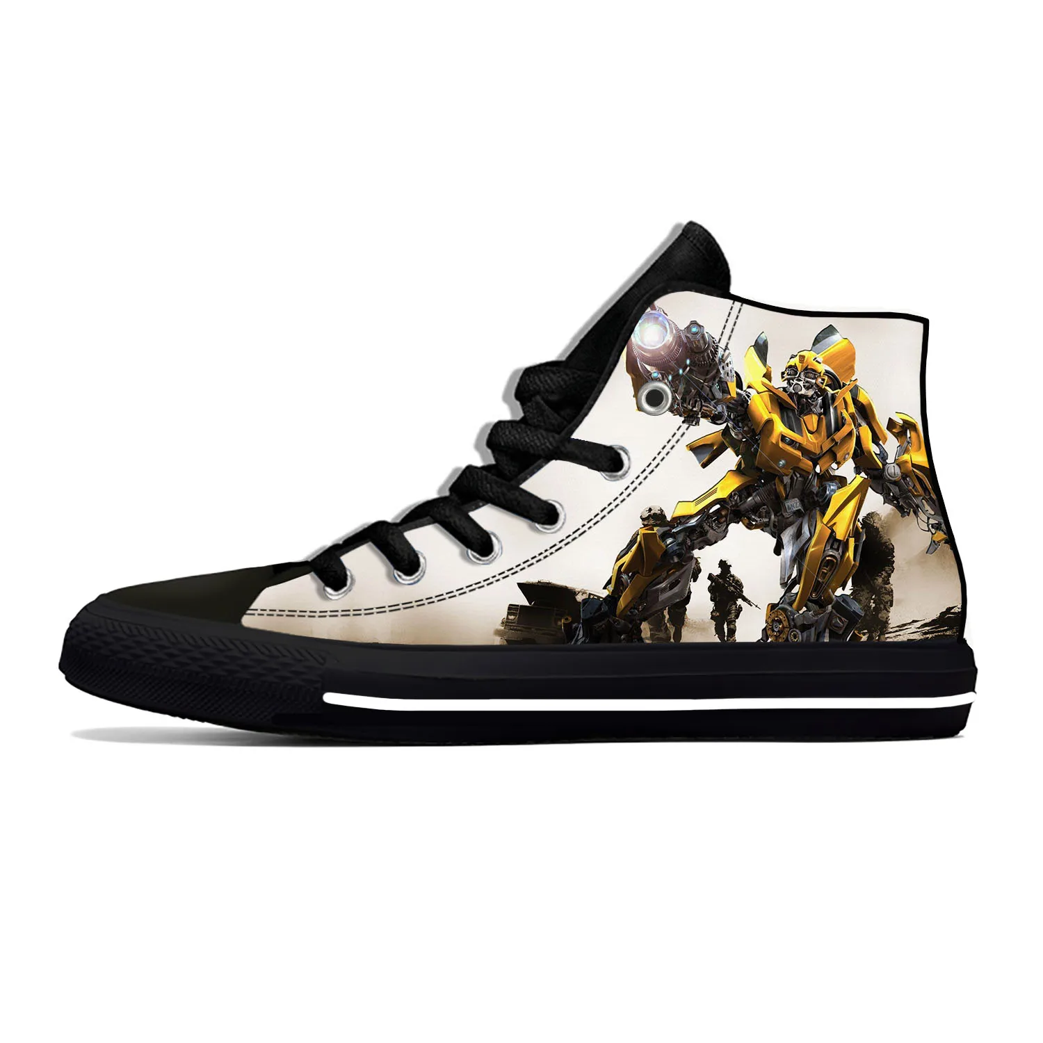 Baskets montantes légères et respirantes pour hommes et femmes, chaussures de gril décontractées Anime Cartoon Manga Comic Bumblebee aved, impression 3D