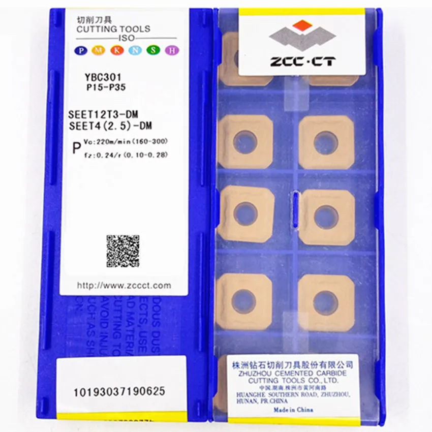 SEET12T3-DM ybc302/SEET12T3-DM ybc301/SEET12T3-DM ybc401 SEET12T3-DM seet42.5 zcc. ct cnc carboneto insere 10 pcs/box