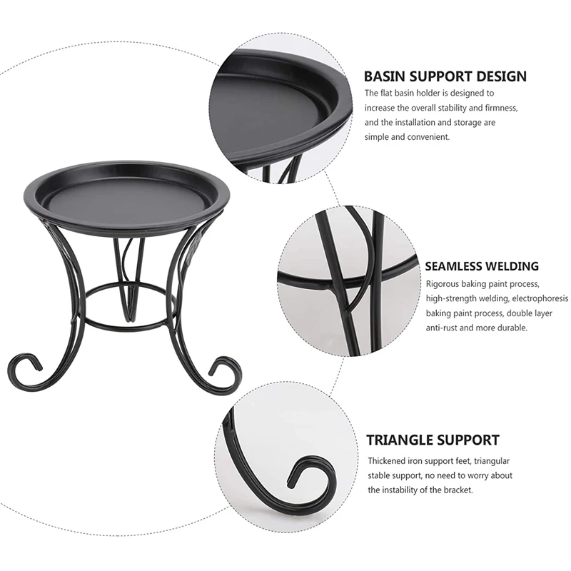 ABZV-taburete de flores, soporte de flores de Metal, taburete de estilo europeo, suelo de balcón, maceta de jardín, soporte para macetero, decoración, estantería para plantas