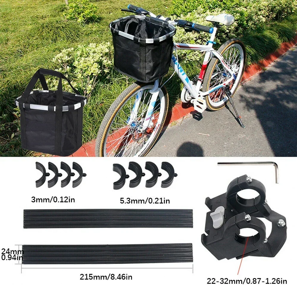 Bike Front Basket Bicycle Pet Carrying Bag Foldable and Detachable Mountainous Bicycle Basket Portable Bicycle Basket 5KG Load