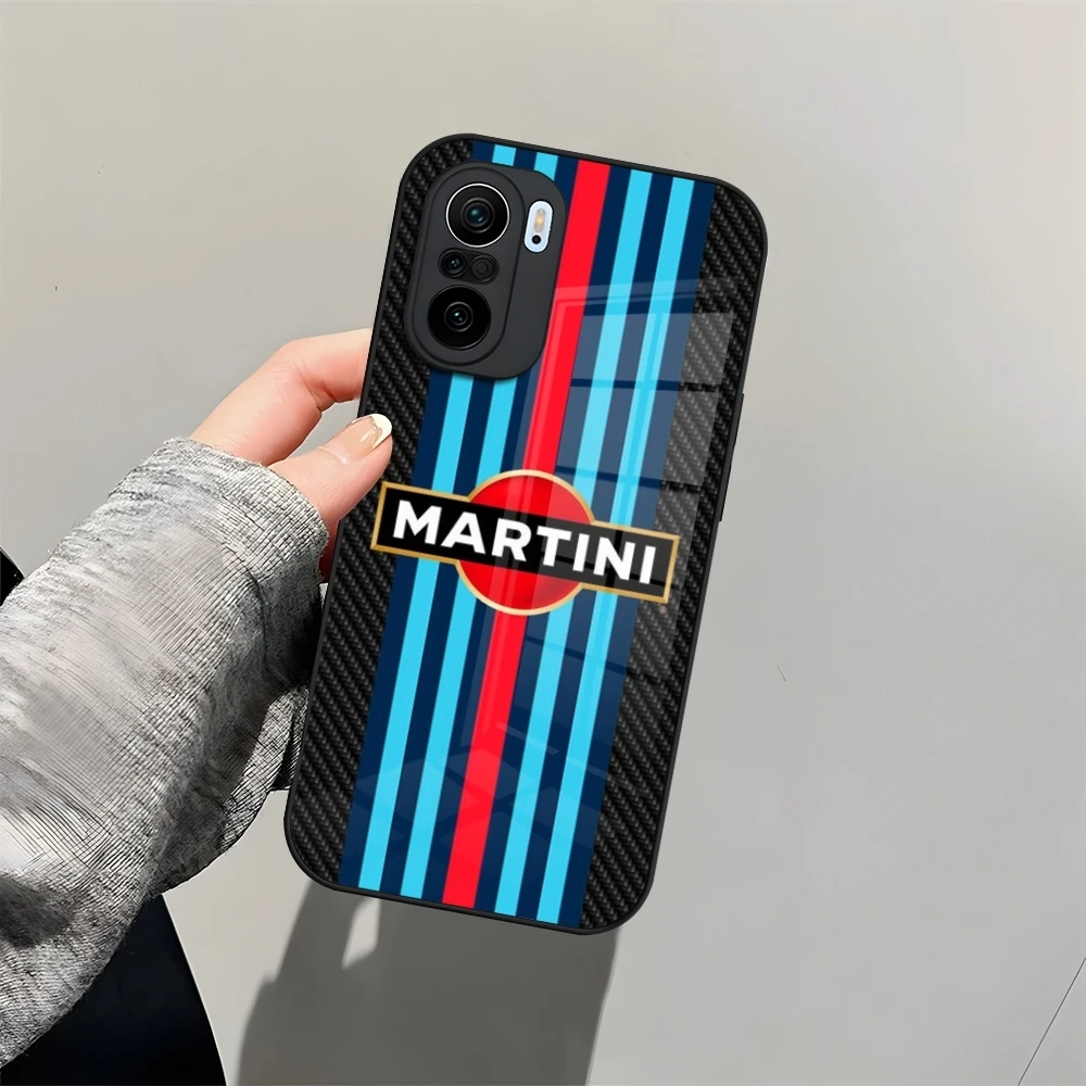 M-Martinis Racing Phone Case for Xiaomi 13 14 12 Lite Pro 11t lite POCO M6 M5 X6 X5 X3 NFC F5 F6 Pro Tempered Glass Coque