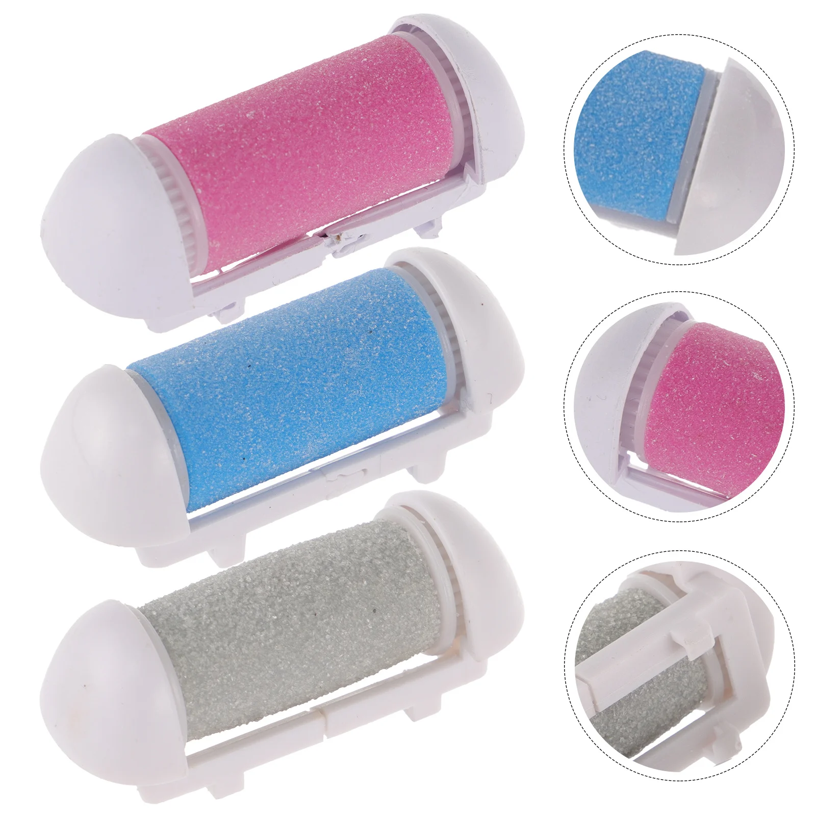 

12 шт., электрическая пилка для ног, сменные роликовые головки, яркий инструмент для педикюра, запасные ролики, принадлежности для удаления омертвевшей кожи