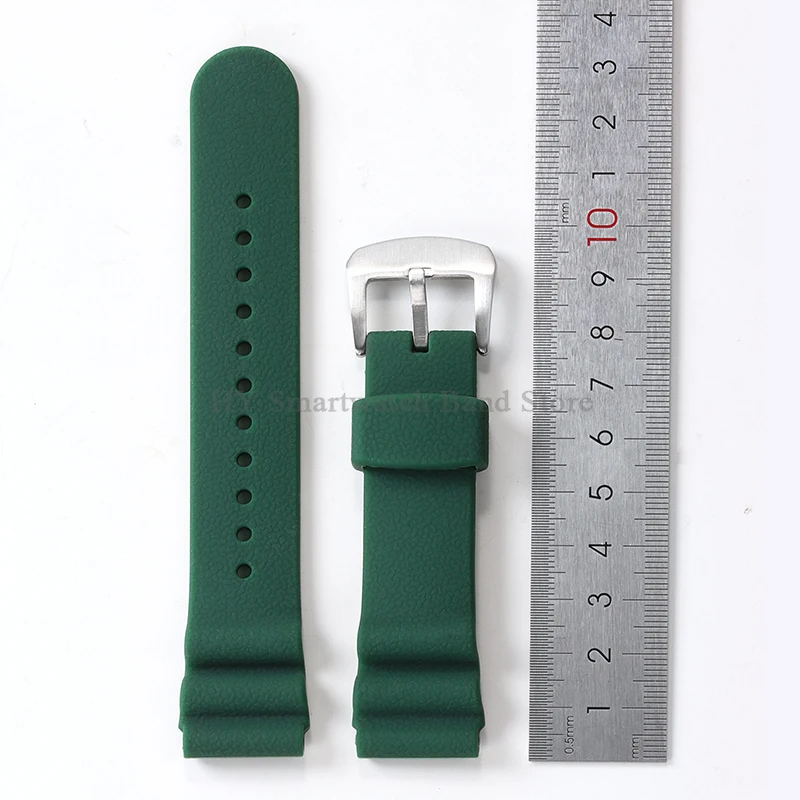 22mm Rubber Watch Strap for Seiko No. 5 PROSPEX Water Ghost Wrist Band Diving 007 Silicone Watch Band Men Women Replace Bracelet