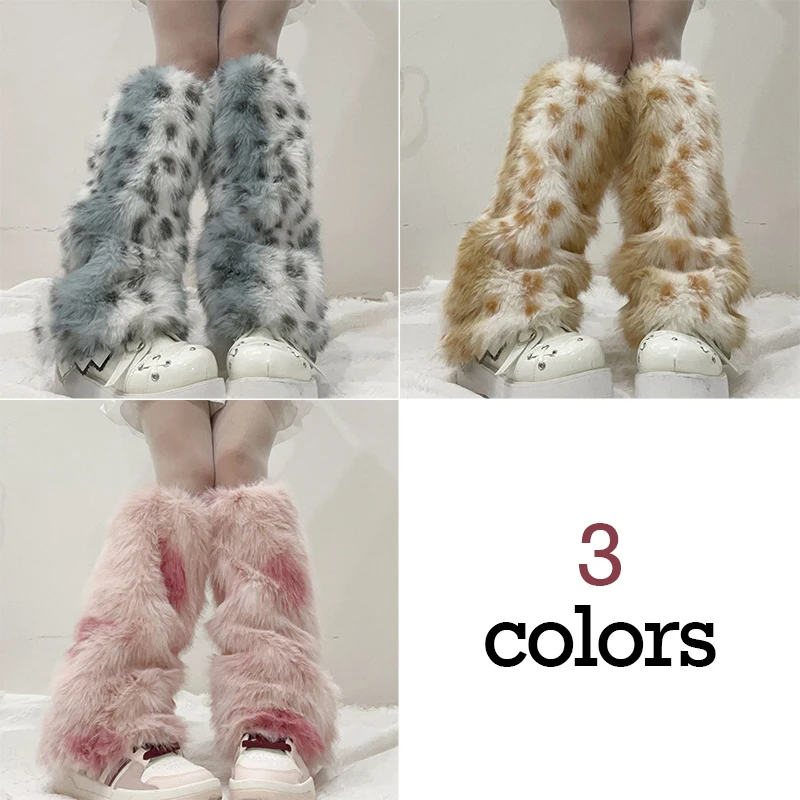 Leg Warmers Warm In Winter Cosplay Woman Gothic Leopard Print Spicy Girl Y2k Harajuku Leg Warmers Warm Thermal Long Socks