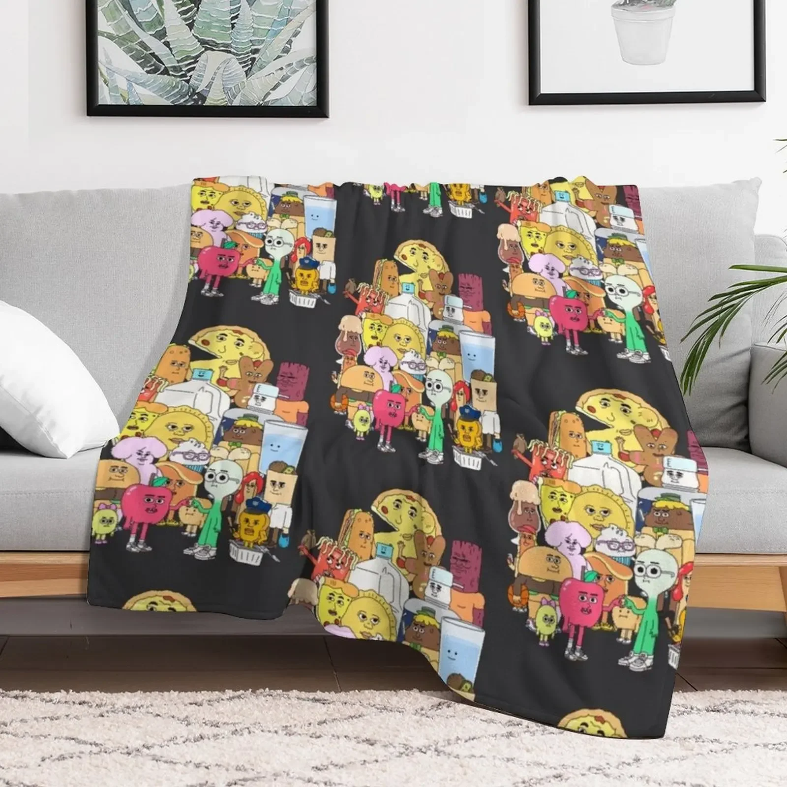 The Apple and Onion Gang Throw Blanket Decorative Sofa Weighted Softest Blankets