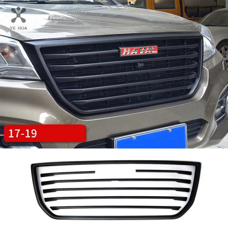 Car Front Net Grille Grid Black Trim Strip  Fit For Great Wall Haval H9 2015-2022 Exterior Modification Accessories