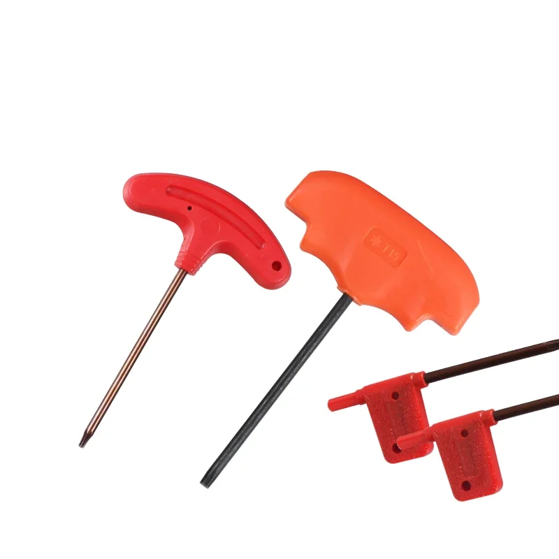 10pcs T6 T7 T8 T10 T15 T20 Red Flag Wrench CNC Tool Holder Screw Wrench Machine Tool Accessories Components