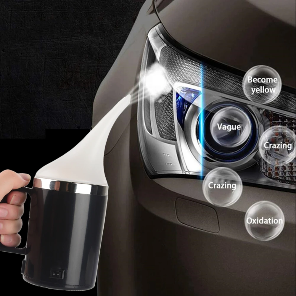 المصباح استعادة إصلاح تنظيف مصابيح السيارة 500 مللي السائل بوليمر المصباح الملمع الجدة سيارة المصابيح الأمامية استعادة عدة #5