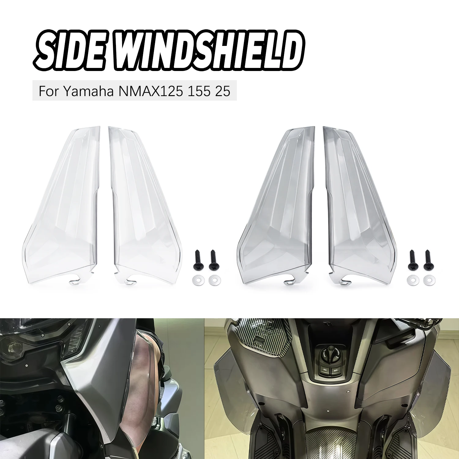 

For Yamaha Nmax125 155 V3 2025 Leg Guard Wind Deflector Side Leg Protector Windshield Cover