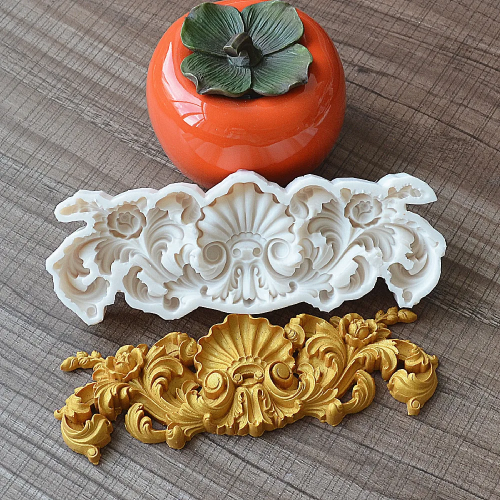 Fondant Mold Lace Embossed Silicone Mold European Vintage Embossed Lace Gum Chocolate Candy Clay Silicone Mold