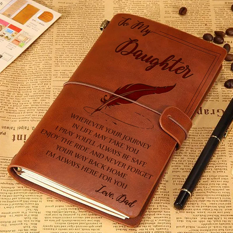 2022 Quality Vintage Notebook Leather Journal Personal Diary Faux Leather Cover Travel Book Gift for Christmas Birthday Gifts