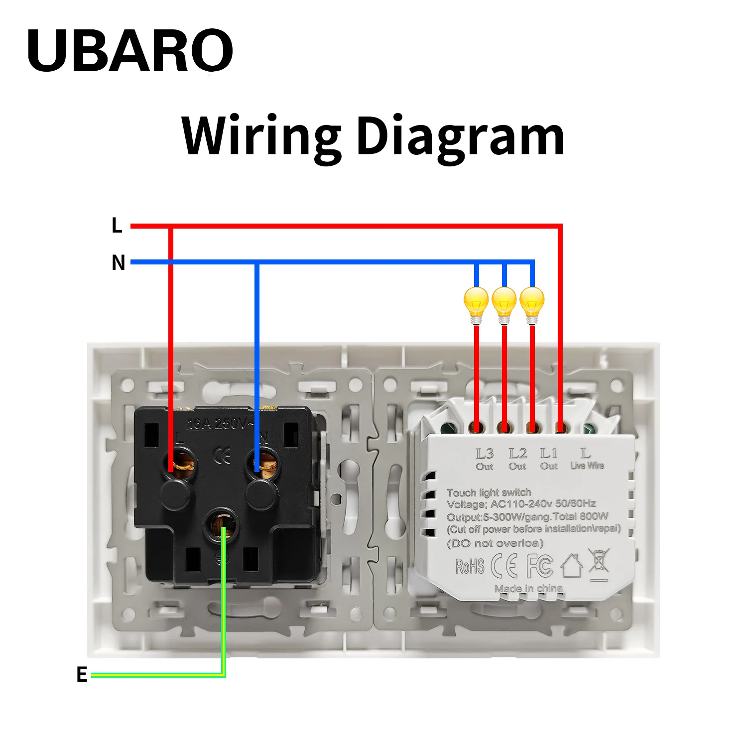 Cross-border European standard 157 touch switch socket tempered glass panel round box installation wall plug switch wholesale