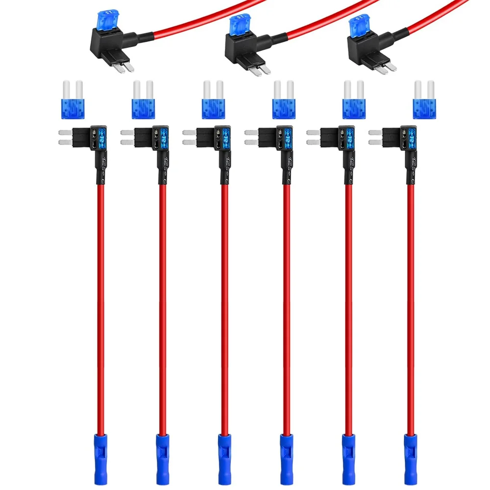 

6 Pack Micro 2 Fuse Tap - 12V Car Add a Circuit ATR Blade Fuse Adapter with 20A Fuse Micro 2 Fuse Holder Adds Circuits Adapter