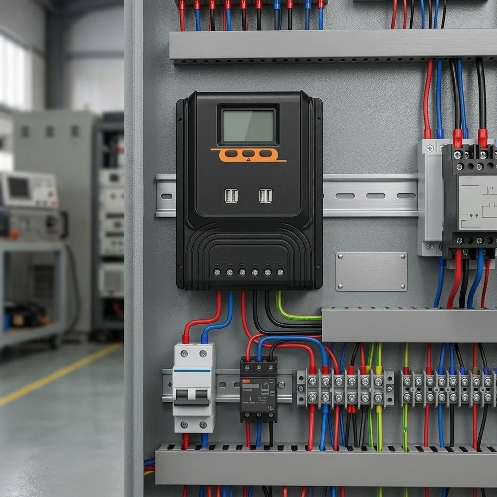 50A For PWM Solar Charge Controller for Renewable Energy Projects Featuring Real-Time Voltage Current and SOC Display