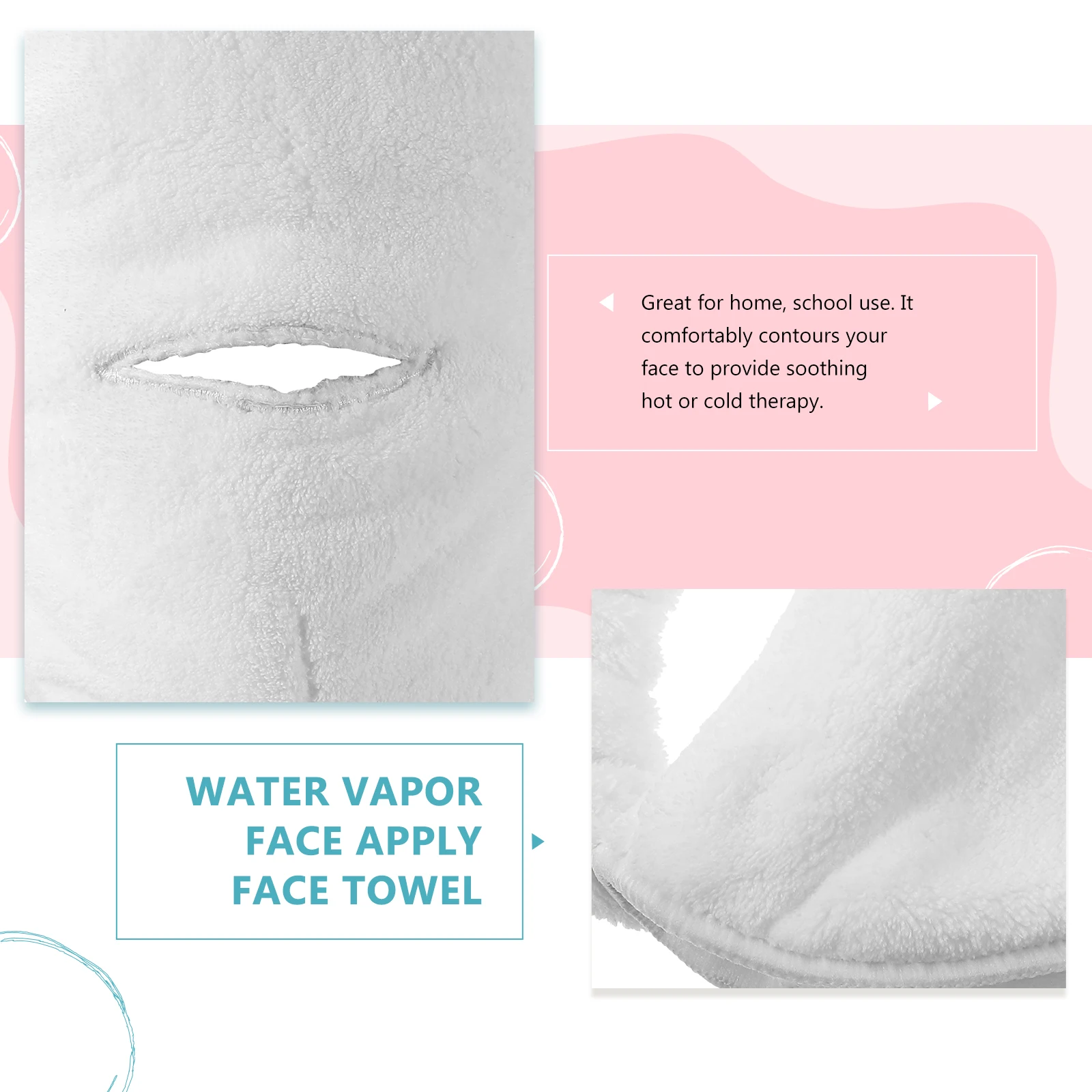

Cold Hot Compress Face Mask Premium Facial Spa Therapy Towel Home School Use Soothing Eye Mask Beauty Skincare Towel