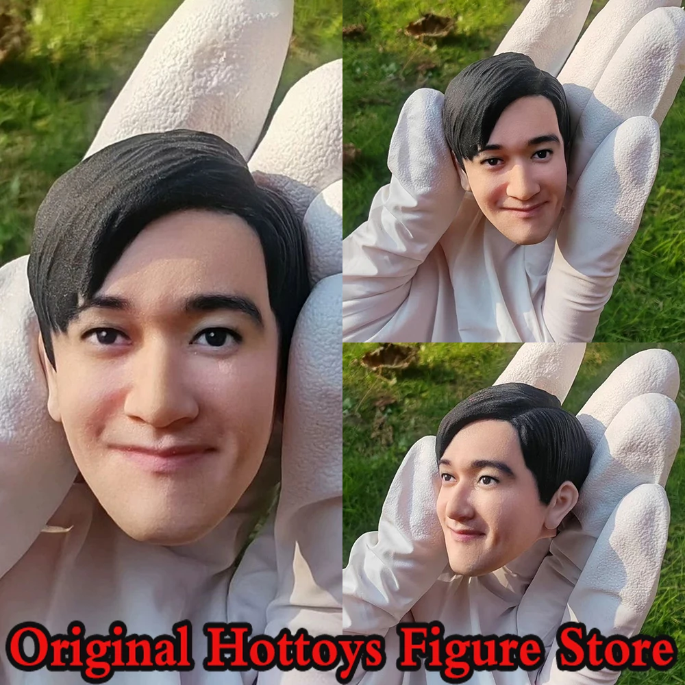 

In Stock 1/6 Scale Male Soldier Head Sculpture Zhou Guanyu Racing Athlete Head Carving For 12-inches Action Figure Doll Body
