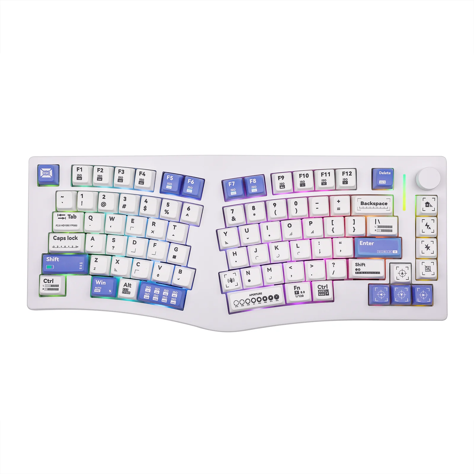 Feker Alice75 QMK/VIA Alice Layout Aluminum Gasket-mounted Hot-Swap Wired/Bluetooth/2.4GHz Wireless Mechanical Keyboard for Win