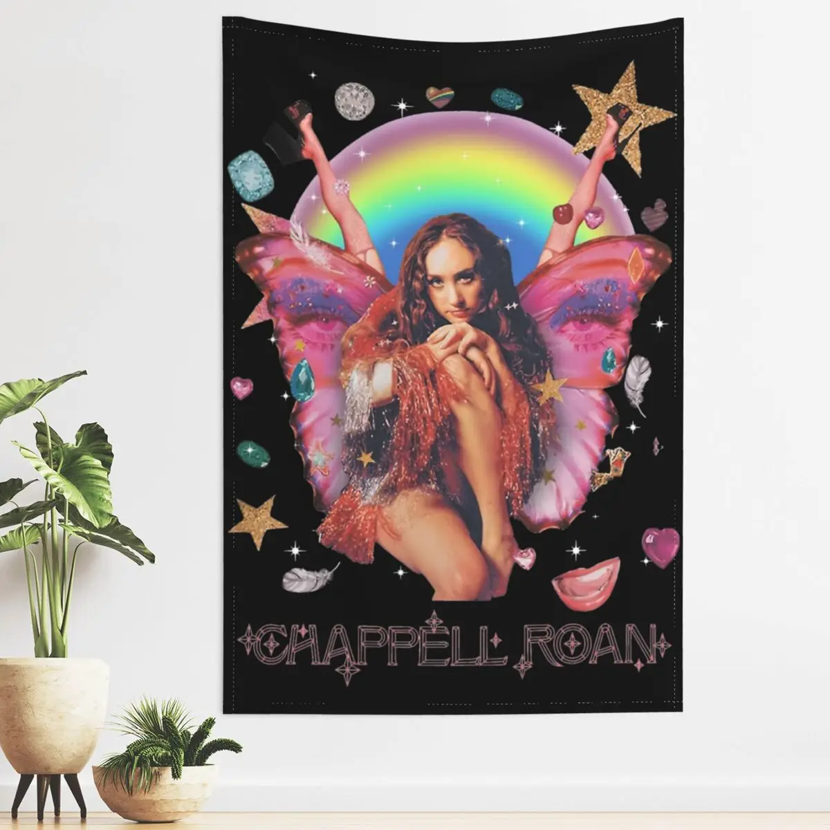 Chappell Roan Chappell Fairy Tapestry Hippie Polyester Wall Hanging Decoration for Bedroom Beach Mat Art Tapestries