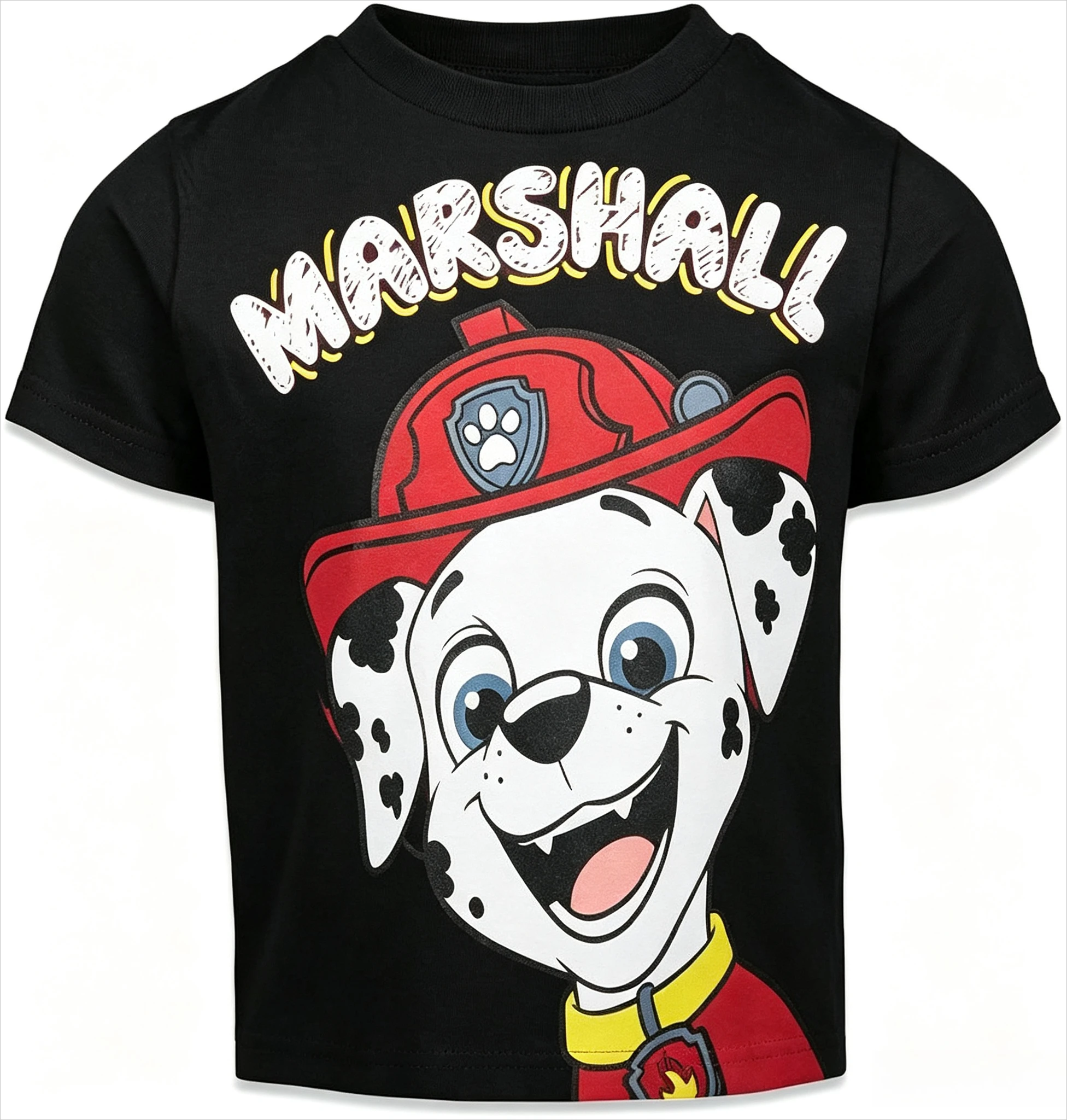 Paw Patrol Boys T‑Shirt Marshall Fire Dog Cartoon Print Kids Cotton Short Sleeve Tee Summer Casual Children Tops