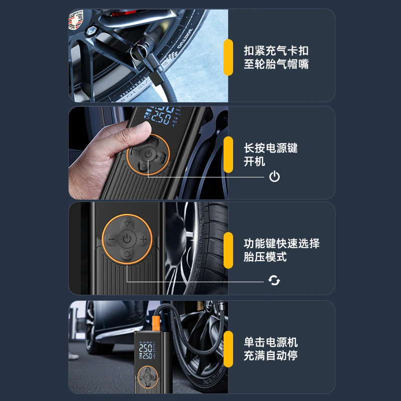 Wireless Air Pump 150psi Portable Electric Tire Inflator For Car Bicycle Motorcycle Air Compressor Injector Bike Accessories