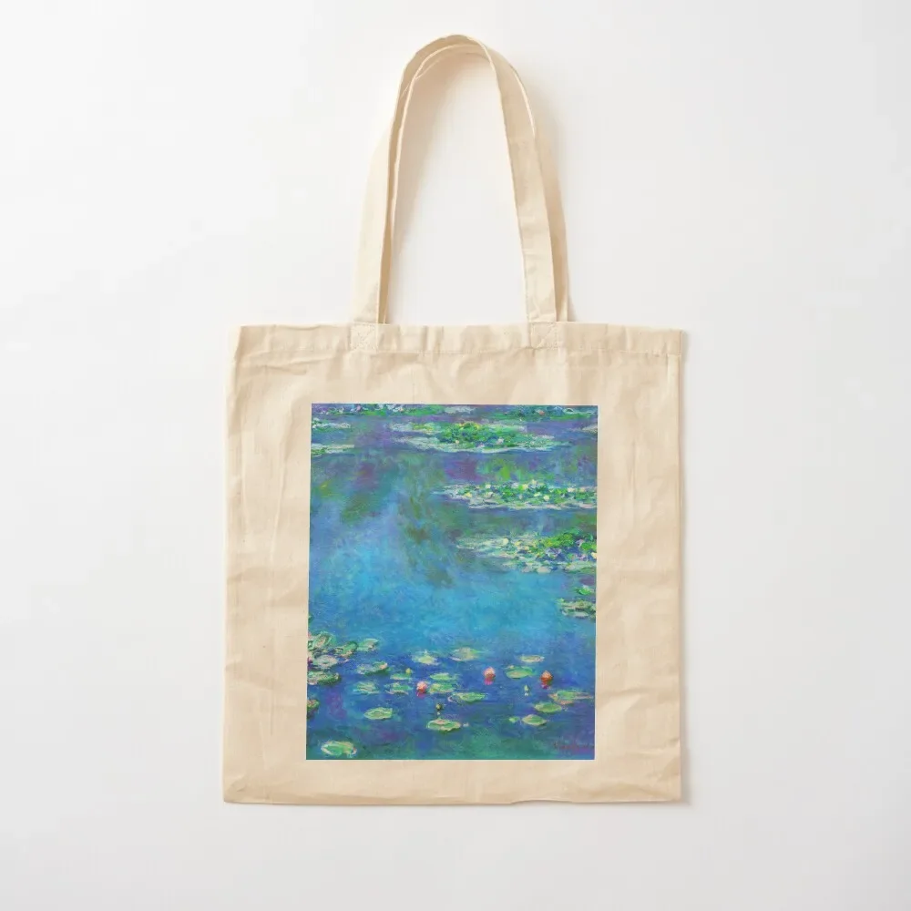 

Claude Monet Water Lilies Color-Enhanced Tote Bag Women's shopper shoping bag Fabric bag