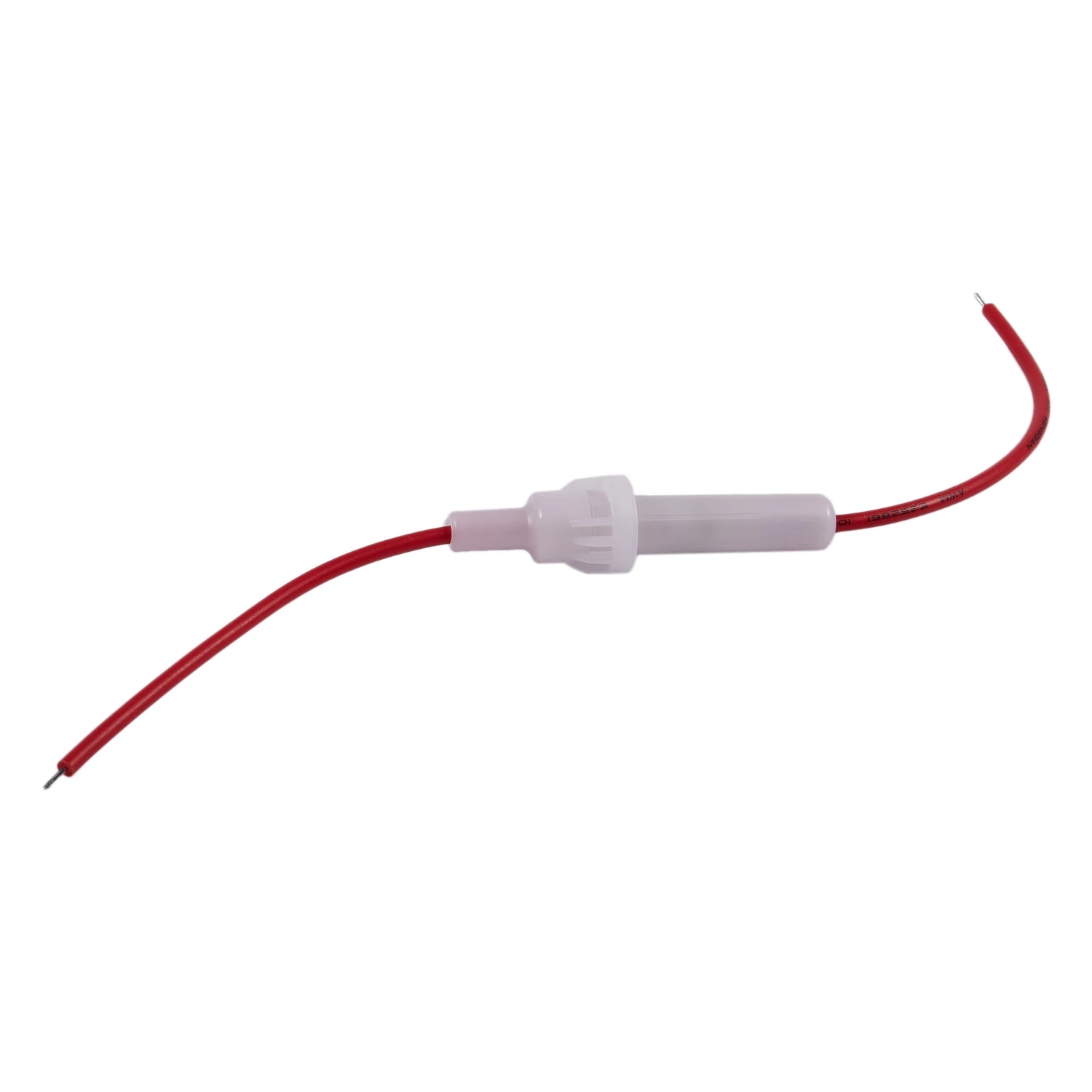 L77A Red Wire White Type Cap Inline 6mm x 30mm Tube Fuse Holder 5Pcs