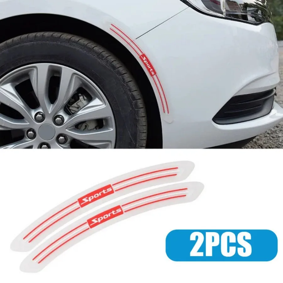 

2pc Auto Fender Bumper Rubber Anti Collision Scratch Protect Sticker Car Wheel Eyebrow Protector Car Decor Universal Accessories