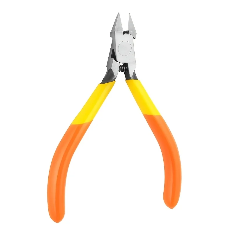 

5-inch industrial-grade ultra-thin single-blade flush cutting pliers with slanted jaws, made of sharp and wear-resistant steel w