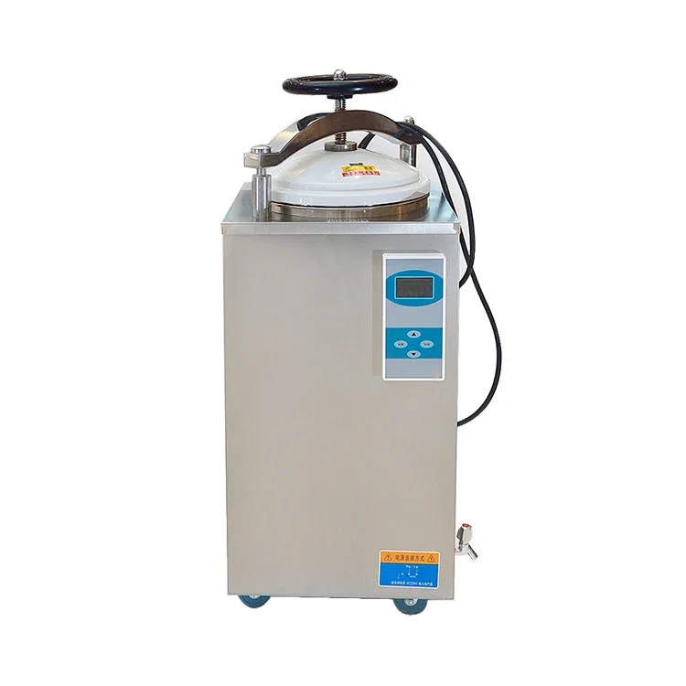 

High Pressure Laboratory Autoclave Vertical Pressure Steam Sterilizer LCD Display Automation 35/50/75/100L Heating System