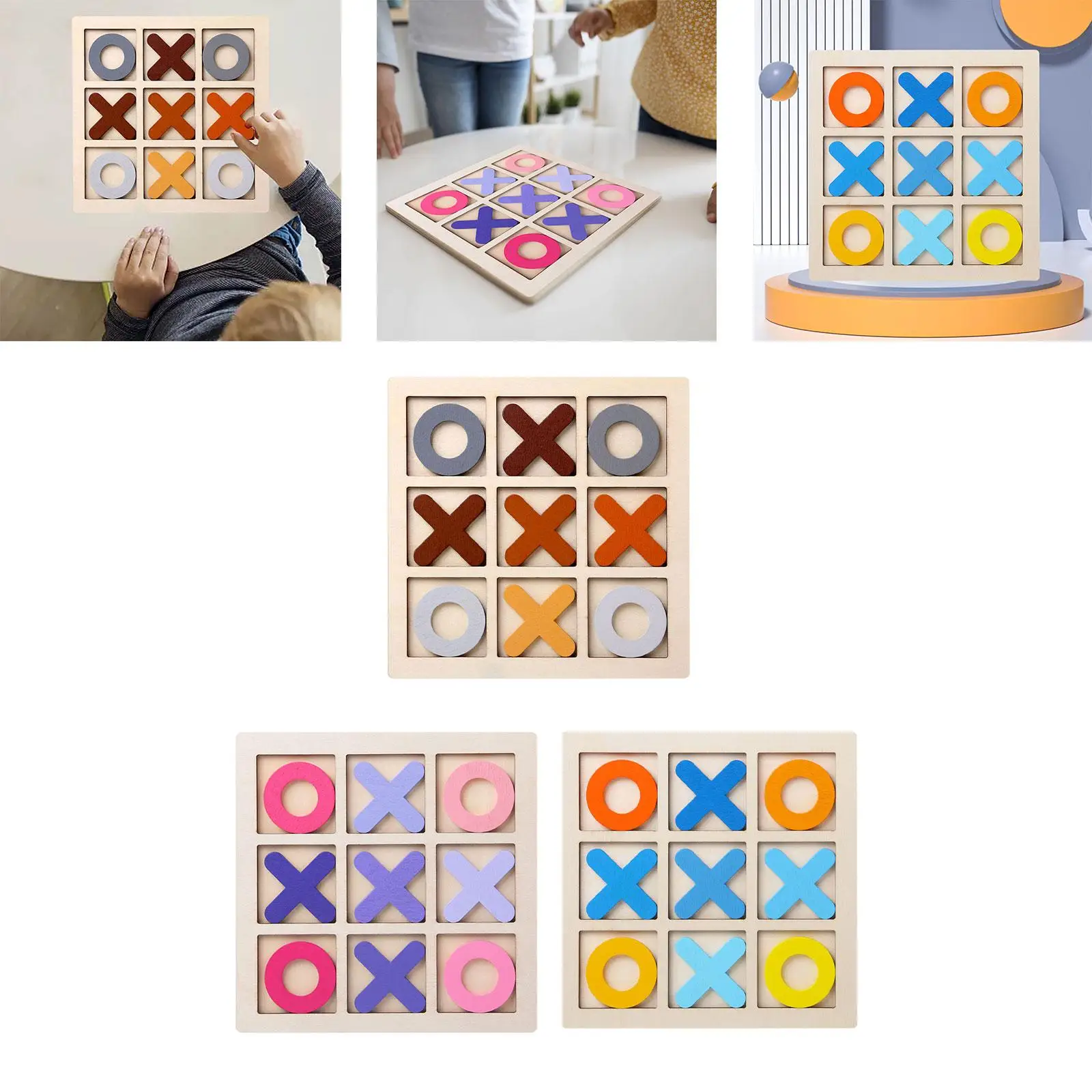 

Деревянная игра Tic TAC Toe, шахматная настольная игра, крестики и крестики для взрослых и детей