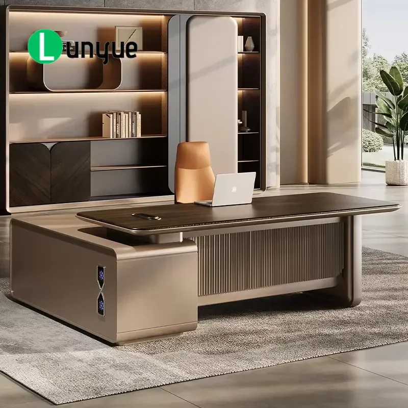 L Shaped Office Desk Modern Ergonomic Waterproof Wooden Computer Table Durable Eco Friendly Executive Workstation for Home