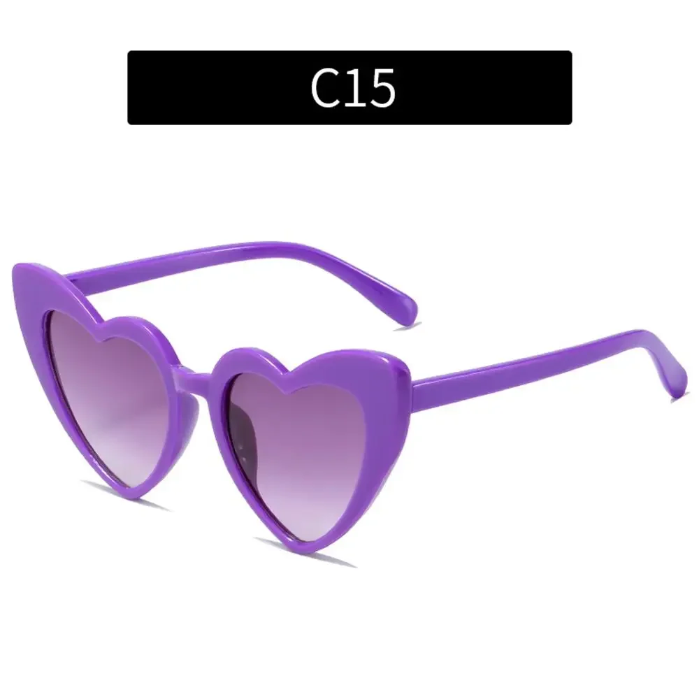 Heart-Shaped Cat Eye Sunglasses — Retro UV400 Protection for Women