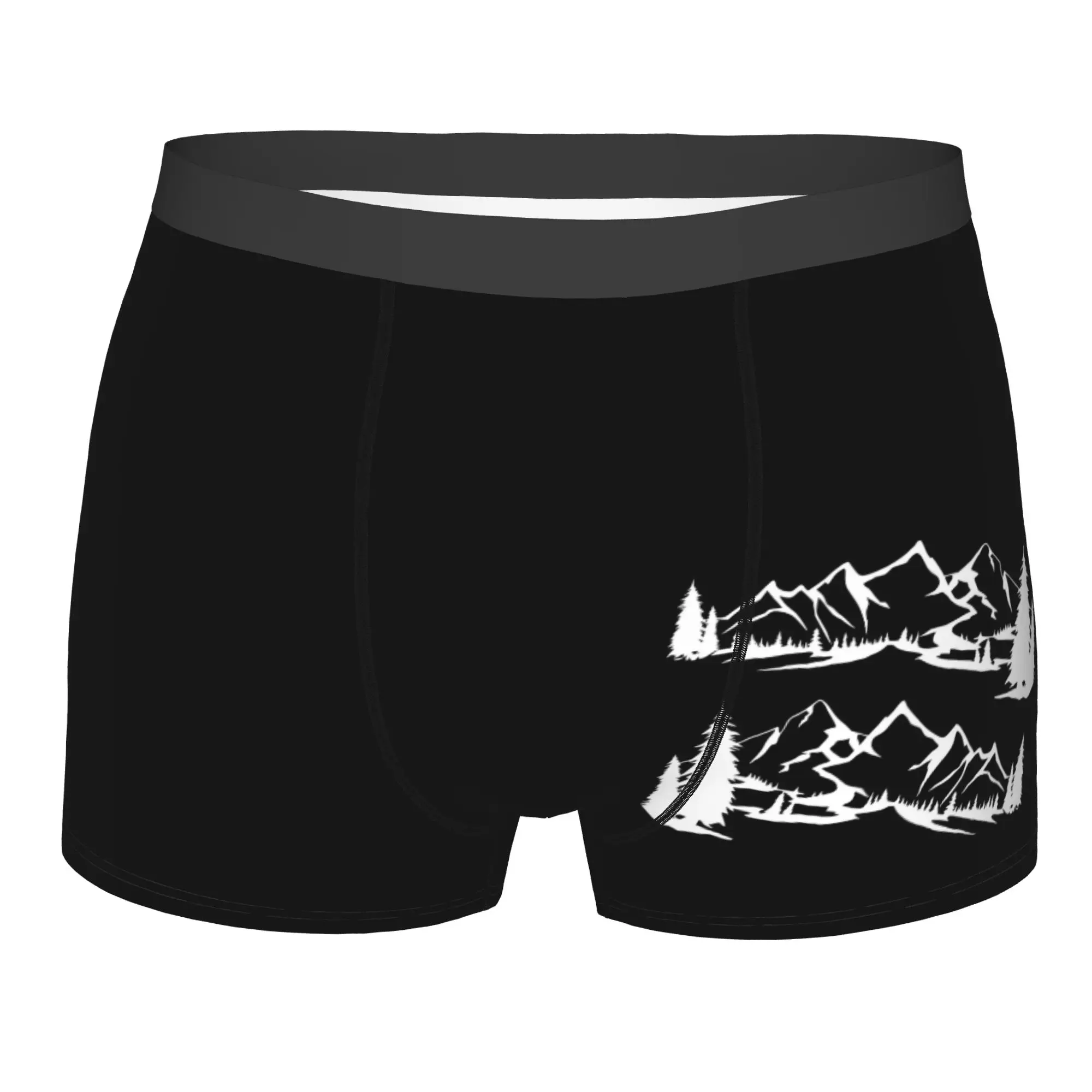 Customized Male Fashion Large Mountains For Camper Adventure Nautical Boxer Briefs Breathable Shorts Panties Underpants