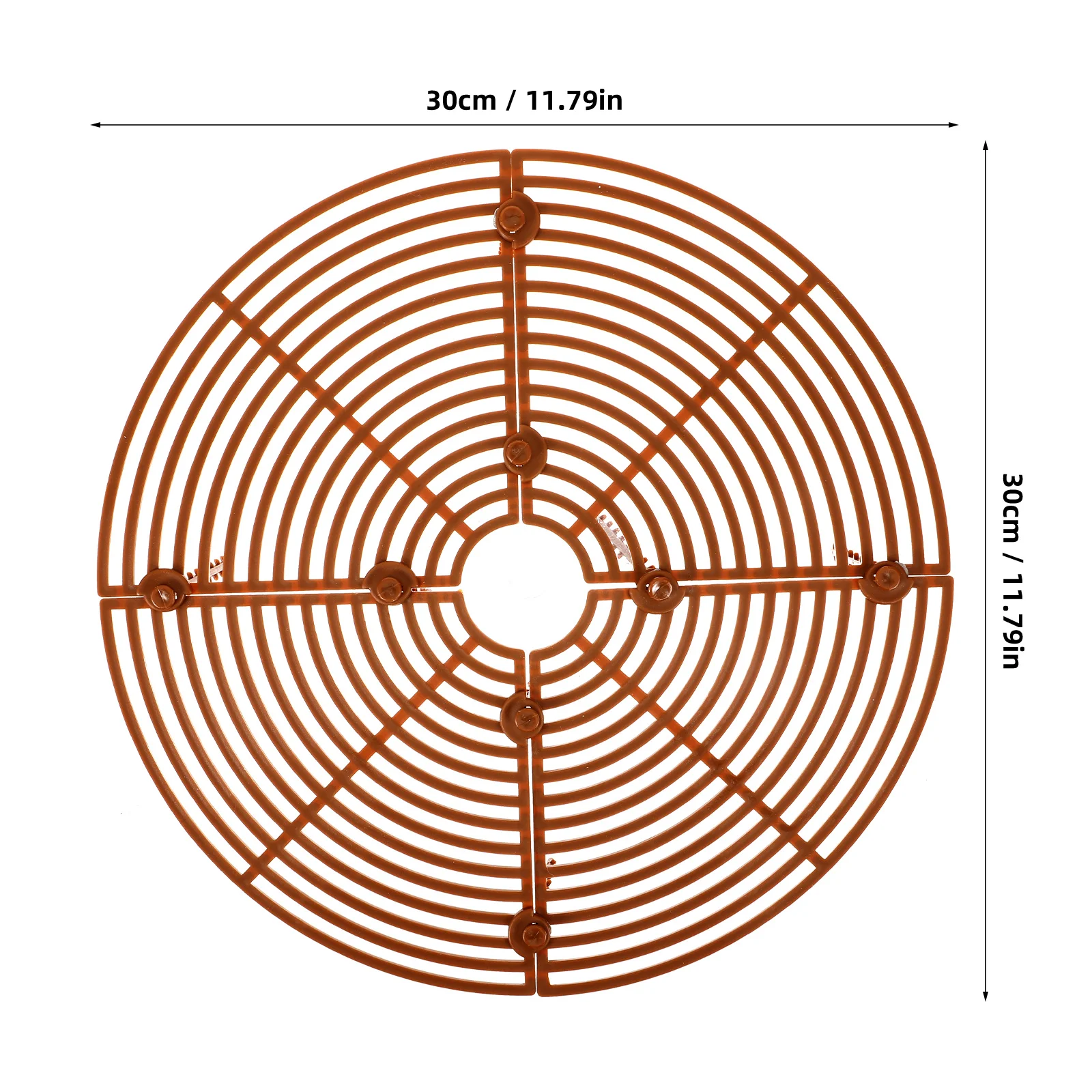 

2 Pcs Plant Pot Grid Middle Round Coffee Color Anti-spray Protection Cover Waterproof Durable Flowerpot Accessory Guard