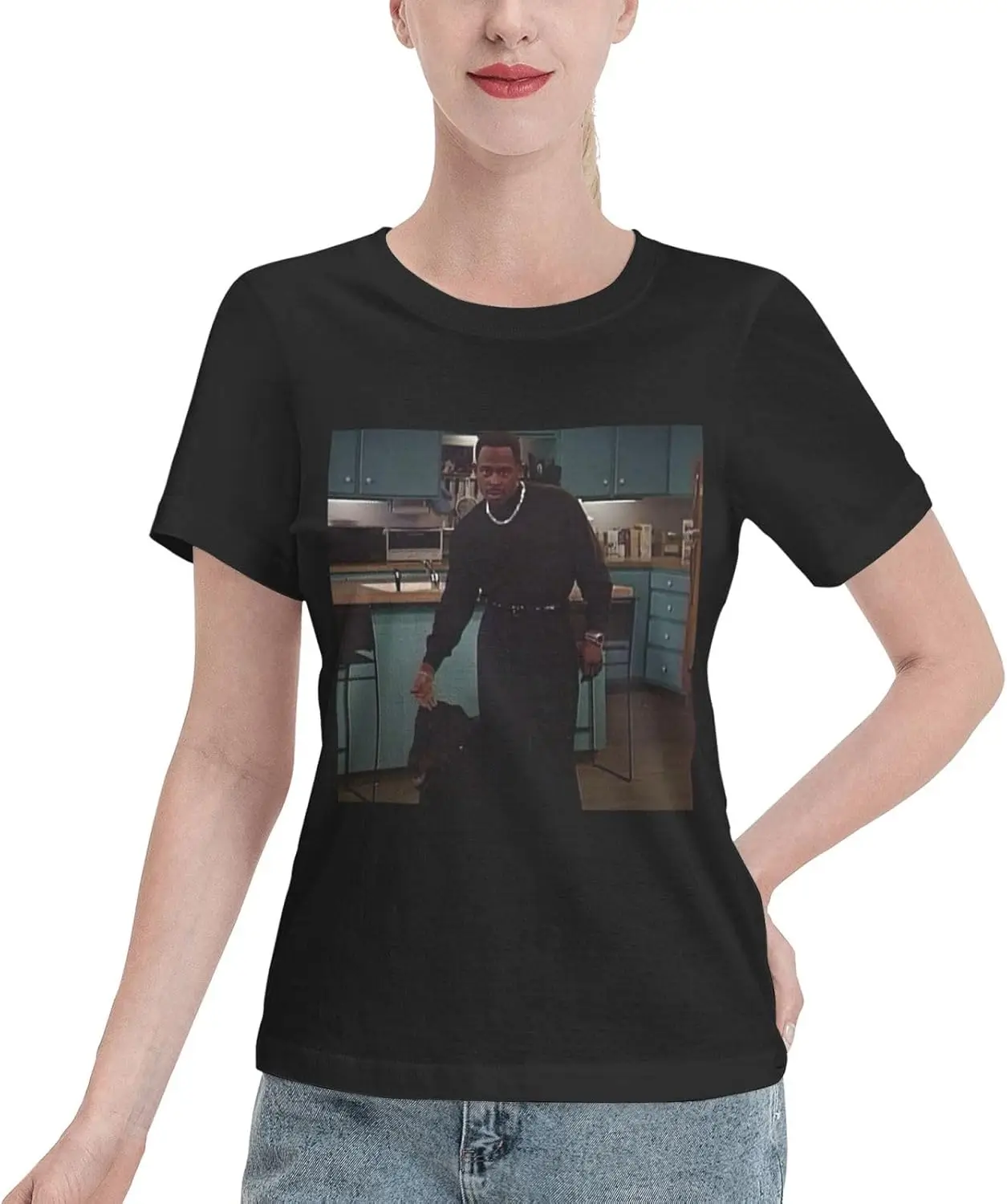 Martin Lawrence T Shirt Woman'S Cotton Loose Round Neck Tee Sports Short Sleeve Shirts