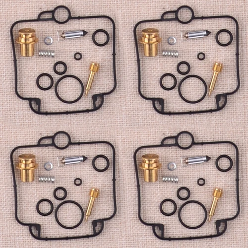 Kit de reparación de carburador, conjunto de reconstrucción compatible con Suzuki GSX-R, 750, 1990, 1991, GSX-R, 750W, 1992, 1993, 1994, 1995, accesorios, 4 juegos