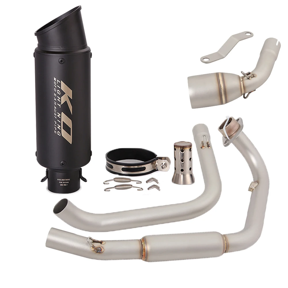 

Slip On For Benelli TNT125 2017-2025 51mm Motorcycle Exhaust Stainless Steel Middle Link Pipe Escape Moto Muffler DB Killer