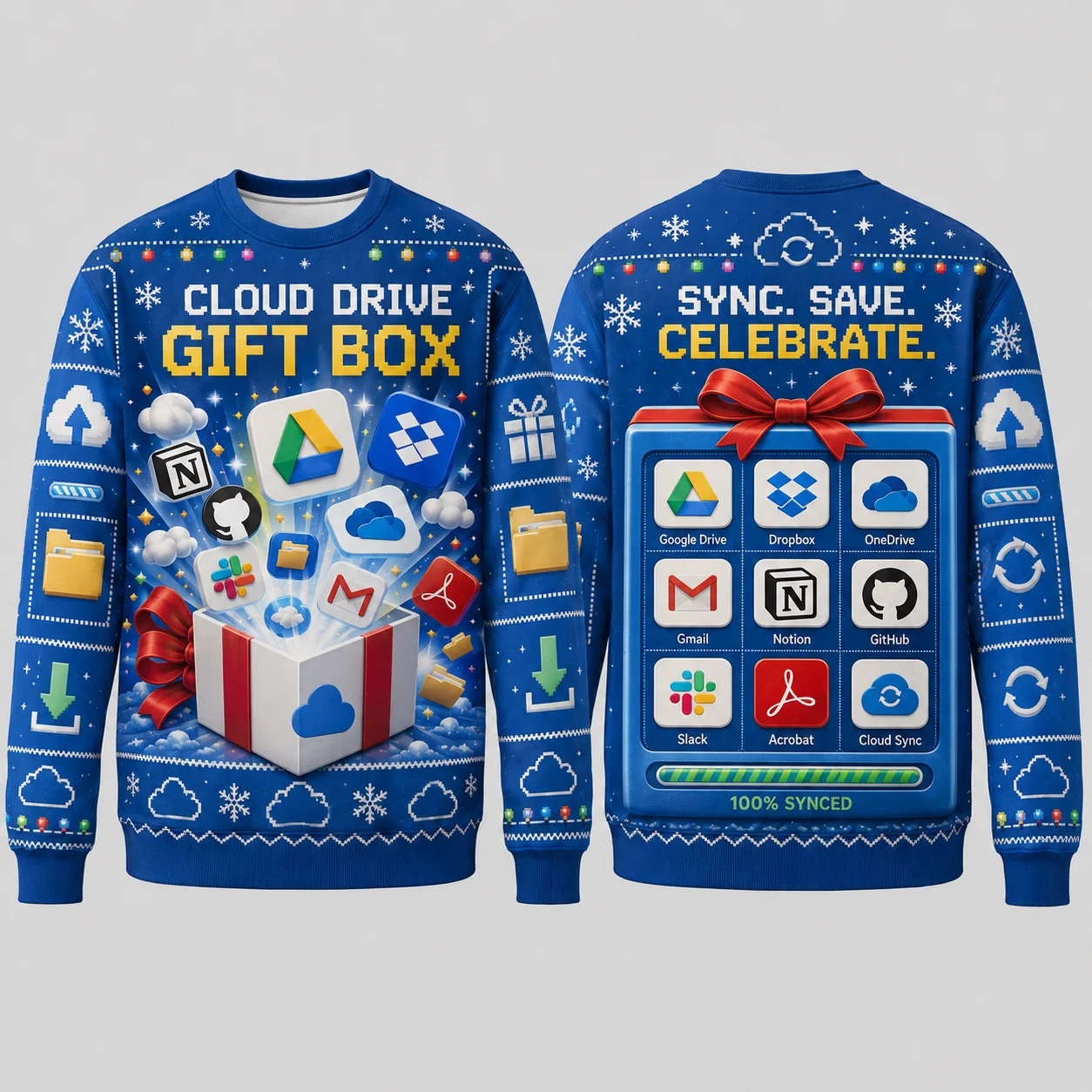 Ugly Christmas Sweater Programmer Software Developer Tech Lover 3D Printed Polyester Crewneck Sweatshirt Funny Xmas Gift