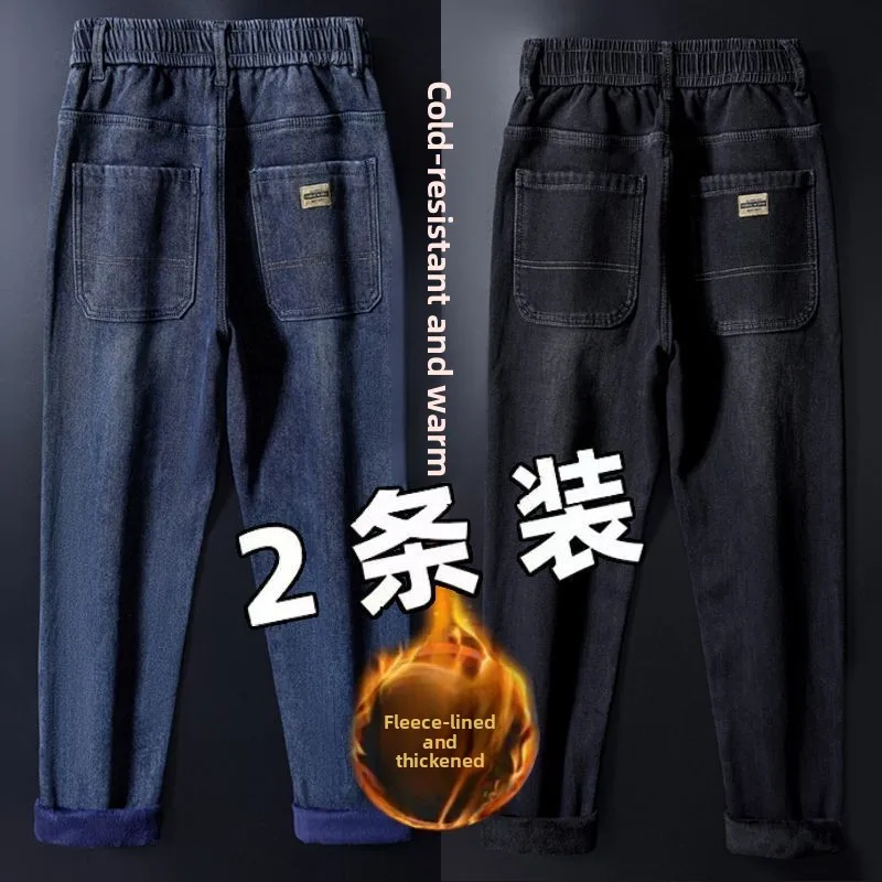

Thiened Corduroy Men's Jeans Dstring Winter Warm Trousers Special Thi Cotton Pants Leisure Straight Leg Jeans