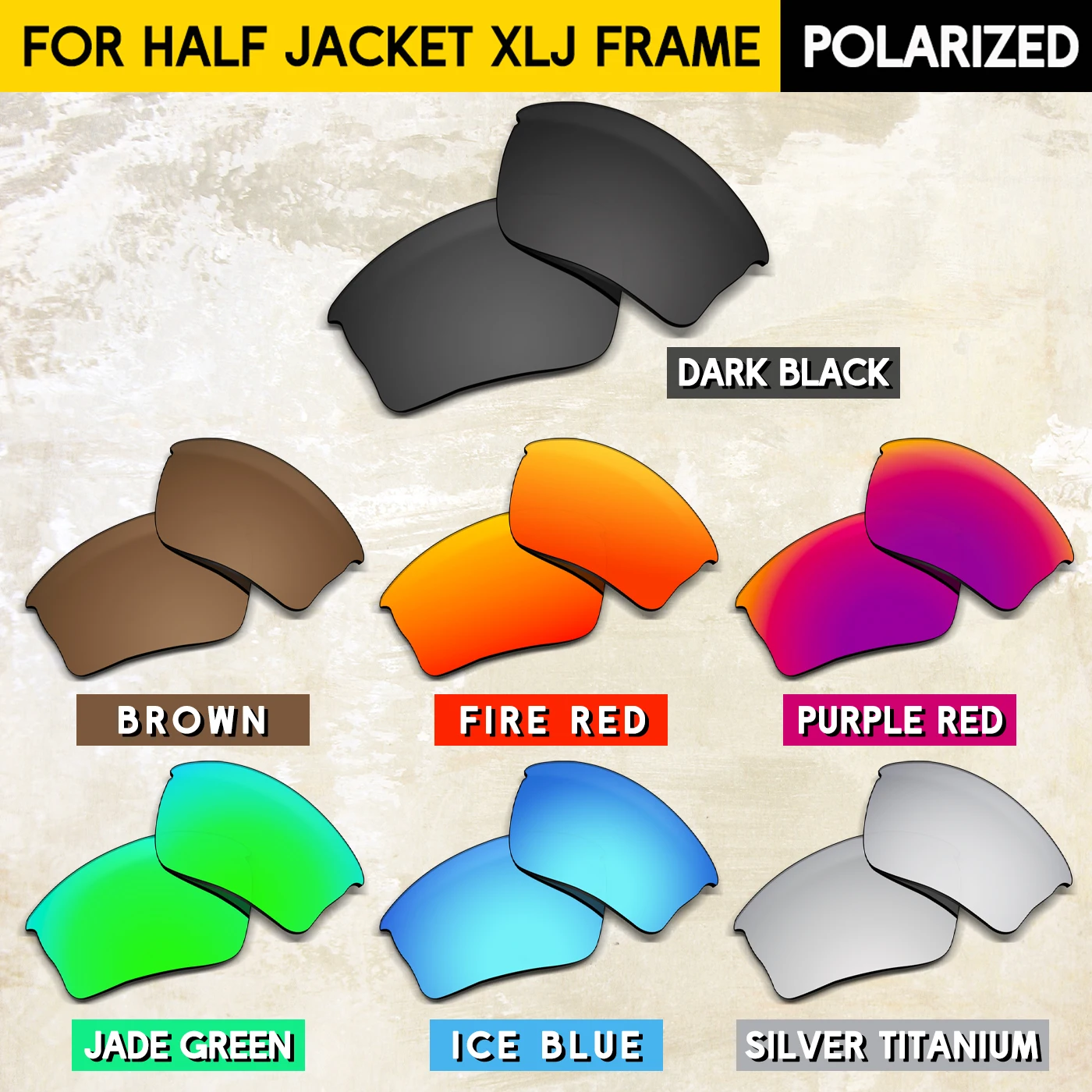 

Suitable for Oakley Half Jacket XLJ Sunglasses Replacement Lenses Compatible With Oakley Frame