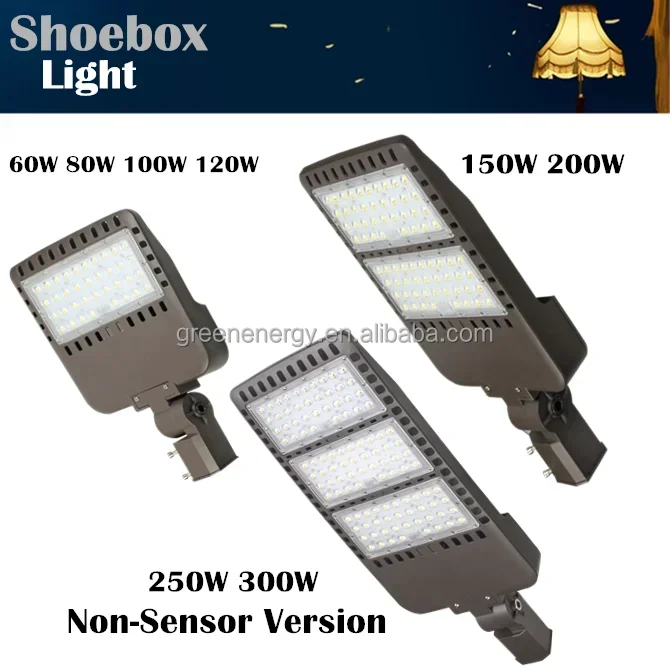 5years warranty DLC ETL cETL 100W 150W 200W 300W parking lot led light 150lm/w Outdoor LED shoebox Area Street Lights